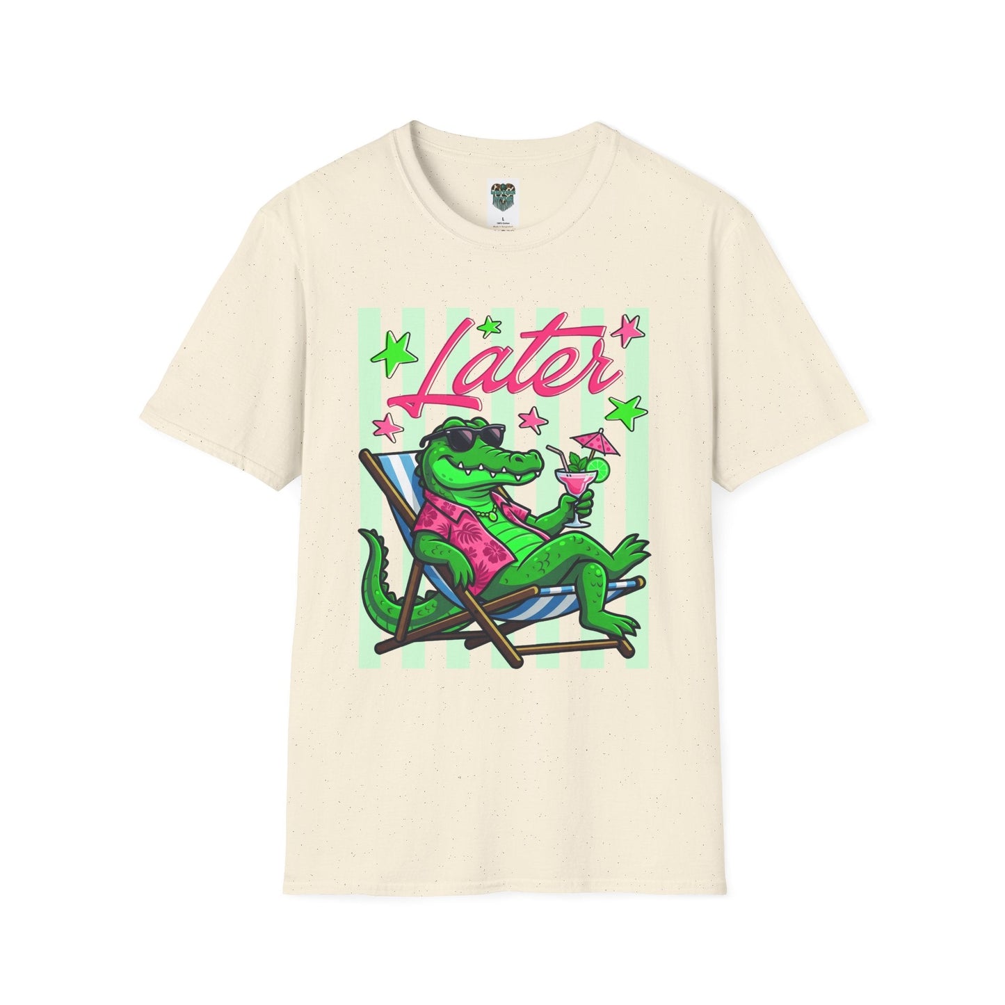 LATER ALLIGATOR TSHIRT - RELAXED ALLIGATOR LOUNGING GRAPHIC TEE