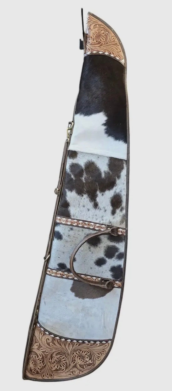 Montana Twist Genuine Leather Cowhide Gun Case - Light Brown or Black