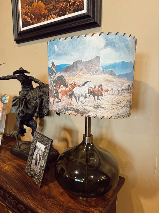 The Mustang Chase Lampshade