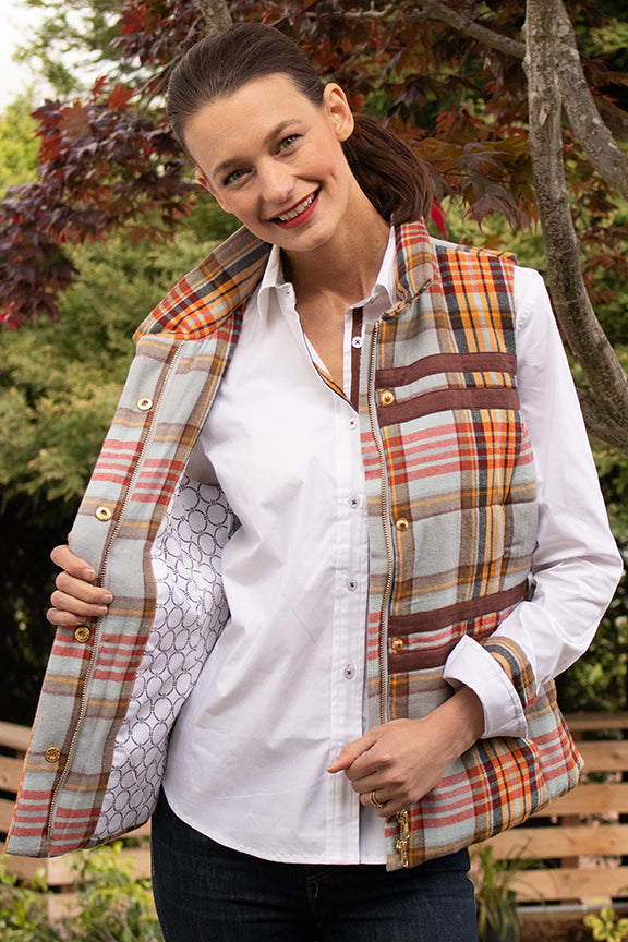 Rosey Vest Multi Plaid