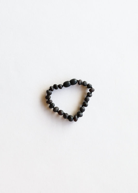 Raw Black Baltic Sea Amber || Bracelet Set