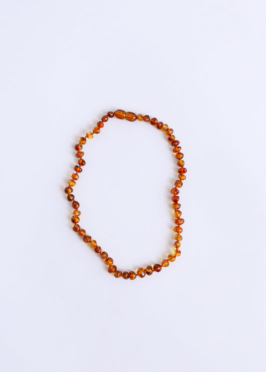 Polished Cognac Baltic Amber || Necklace