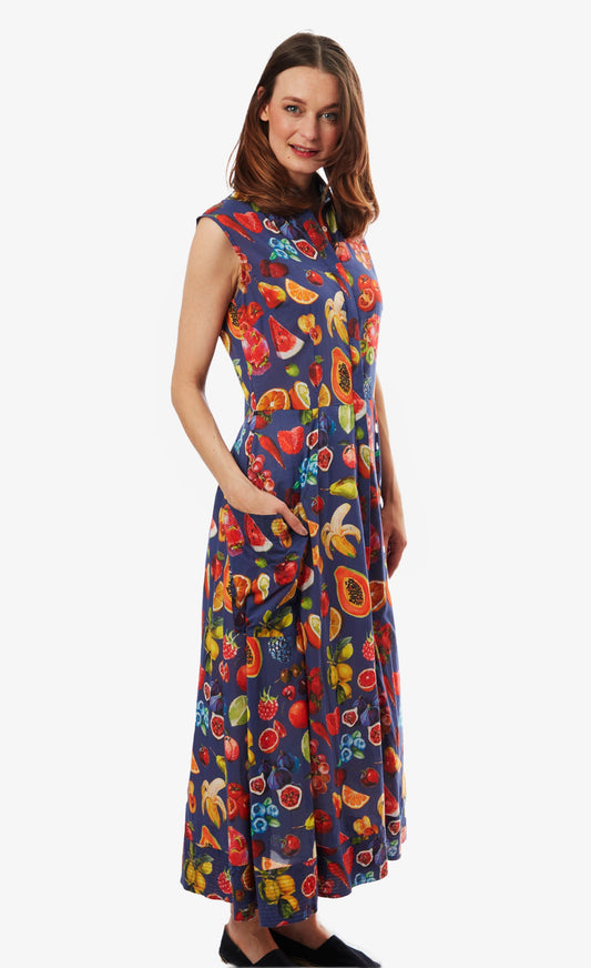 Sea Island Dress Fruit Print