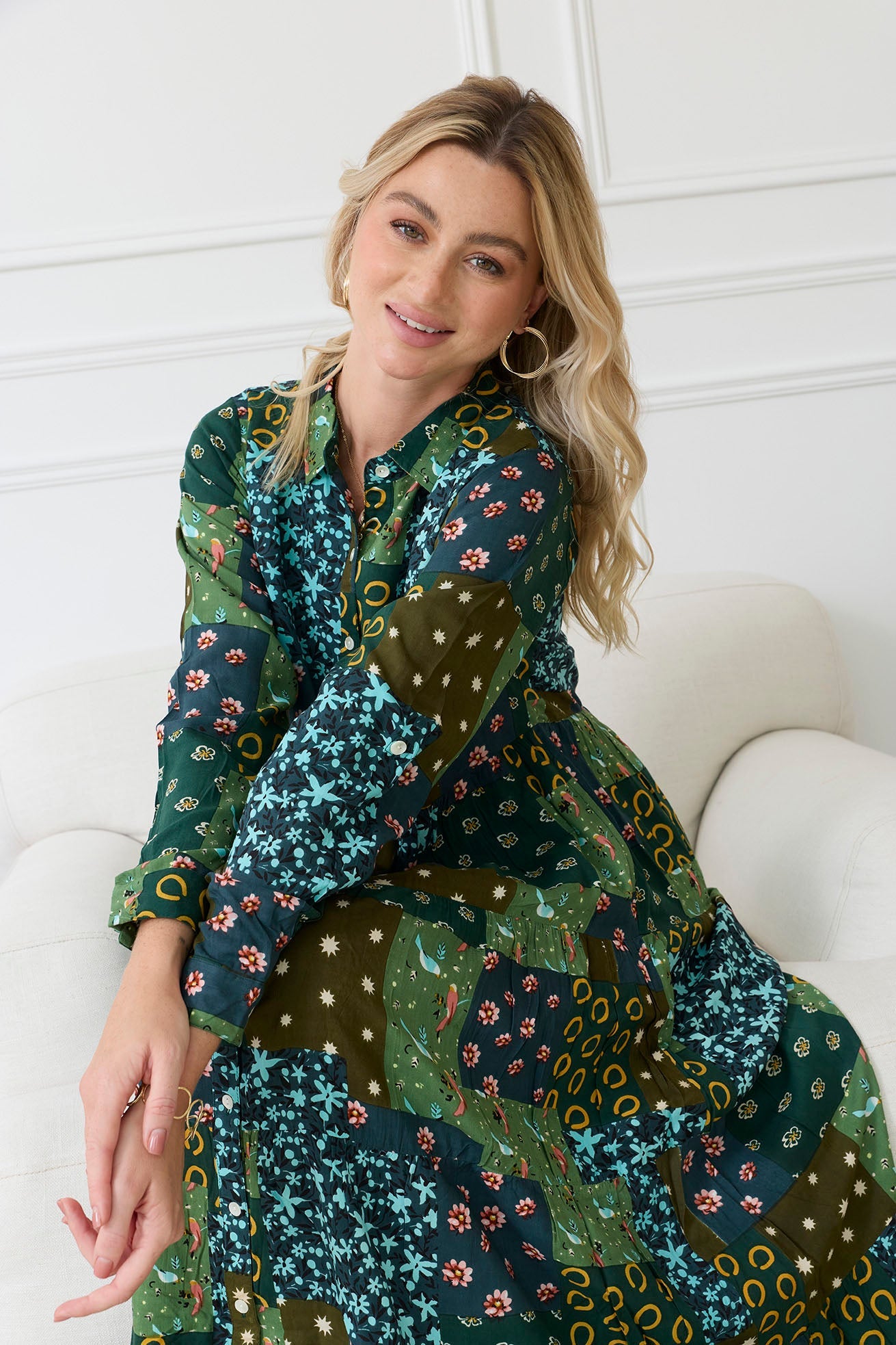 Julianna Colorblock Drop Waist Dress