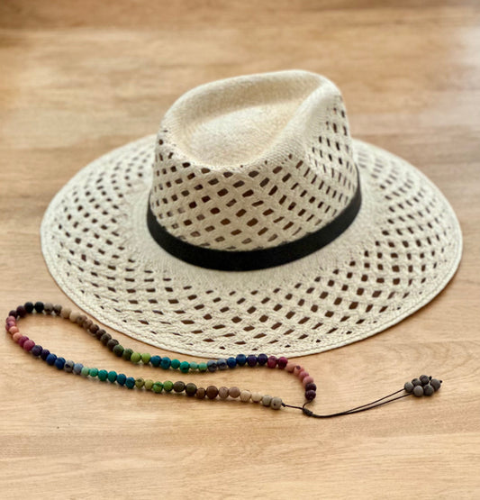 COLORFUL ADJUSTABLE BEADED HAT BAND