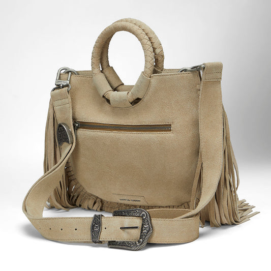 Loyal West SEDONA TASSLE BAG IN SUEDE LEATHER