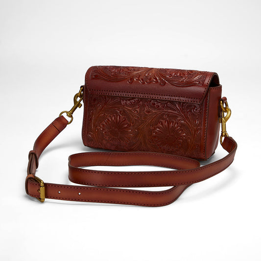 Loyal West SAVI MINI BAG IN HANDTOOLED LEATHER