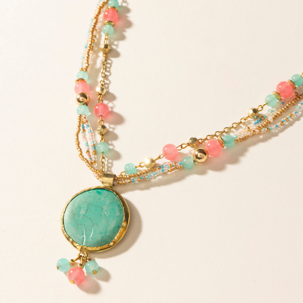 Myra Wild Posy Necklace in Sherbet Sunset