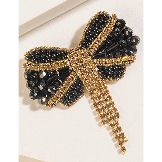 Myra Evening Grace Bow Brooch in Gilded Gold