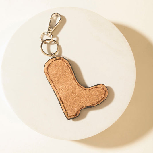 Myra Legend Boot Charm Keychain in Carve Tan