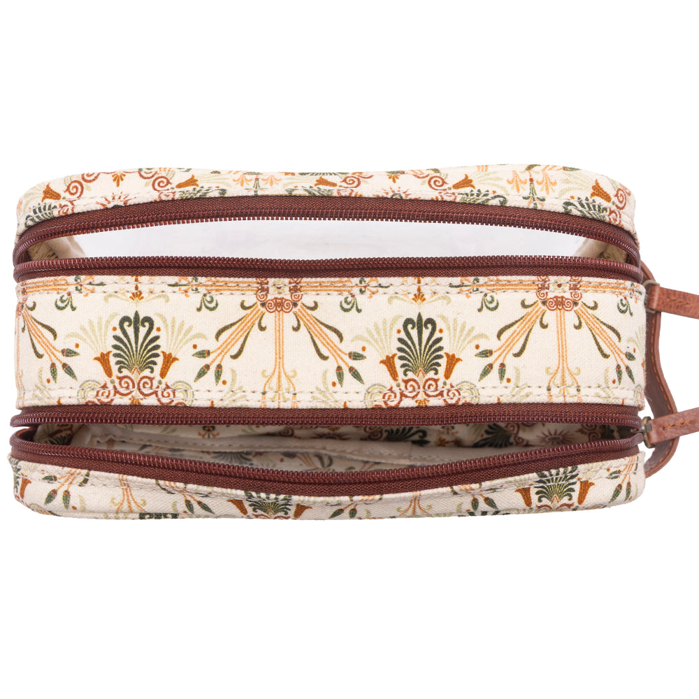 Myra Willow Grove Cotton & Plastic Men's Shaving Kit in Oat Khaki