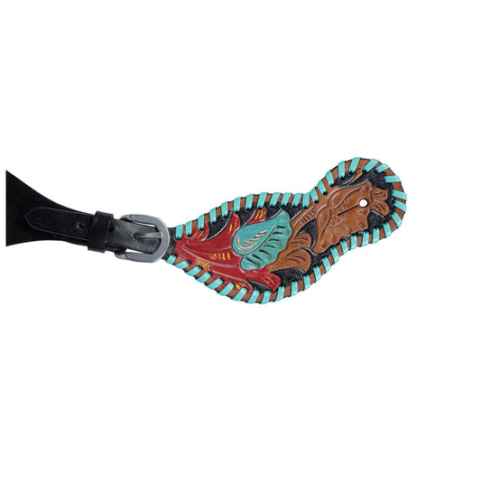 HEELS ON SPUR STRAP