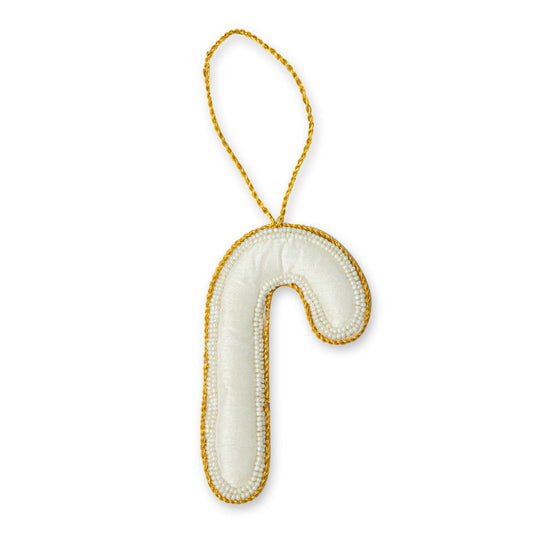 Candy Cane Beaded Ornament