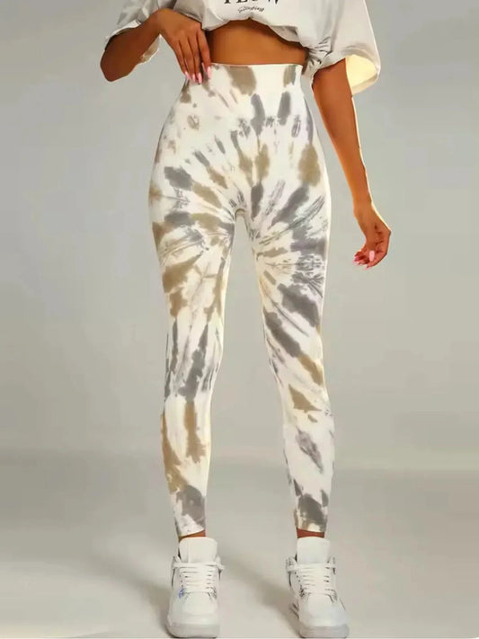 🧘♀️ Tie-Dye Seamless High-Waist Scrunch Butt Leggings