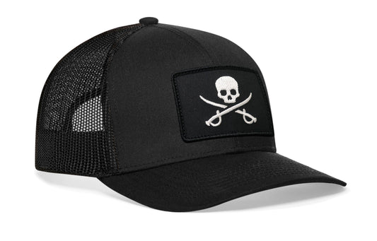 Pirate Flag Trucker Hat | Black Jolly Roger Flag Snapback