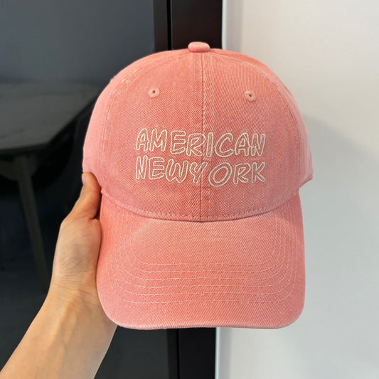 American Retro Washed Denim Peaked Cap — Korean Style Vintage Baseball Hat