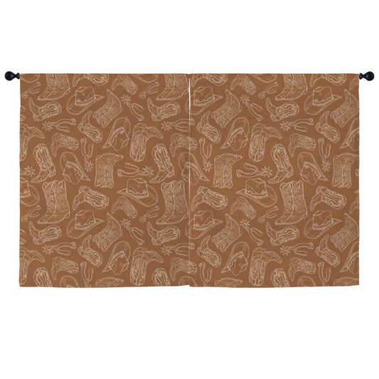 Western Print Curtains (52" x 63" ) Made in America
