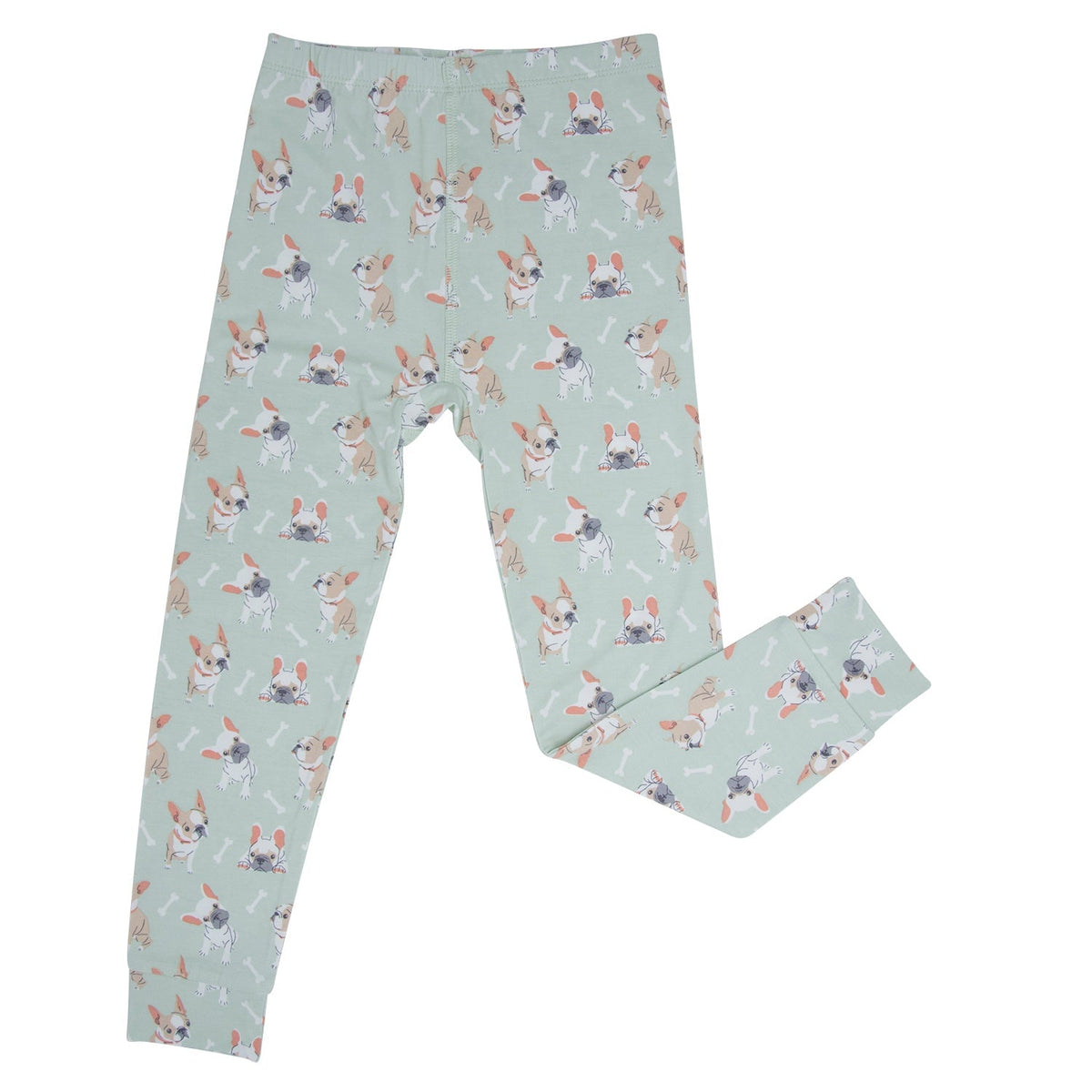 Mint Frenchie Puppy Big Kid Pajama