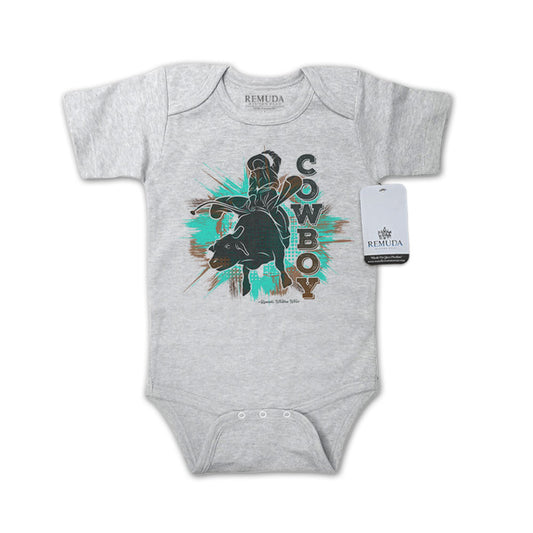 Cowboy Bull Rider - Infant Kids One Piece Western Romper