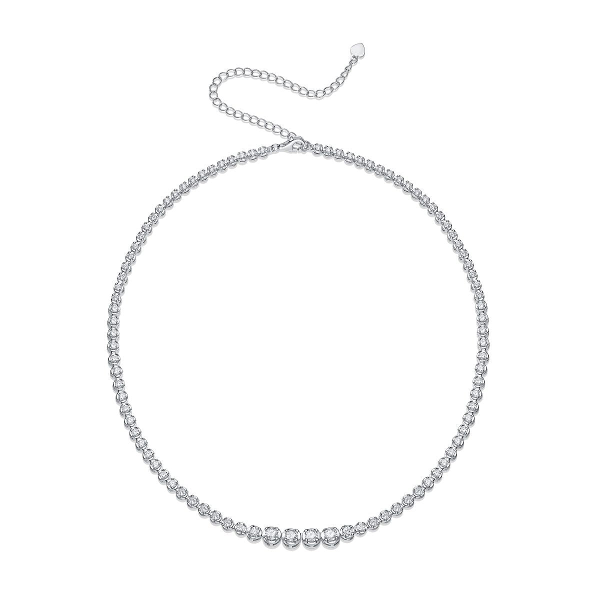 In the Name of Light - A fashionable and trendy jewelry necklace pendant set with Moissanite S925 sterling silver and Platinum-plated diamond