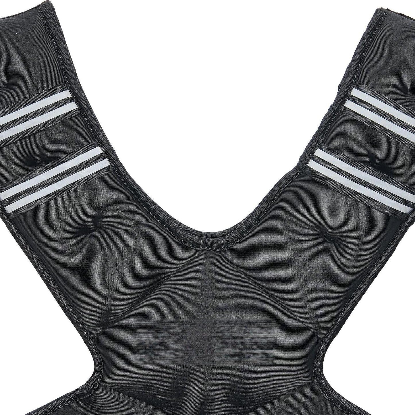 Adjustable Weighted Vest, 20-32lb Weight Vest with 6 Ironsand Weights and Reflective Stripe, Body Weight Vest Exercise Set for Men Women, Workout Equipment for Strength Training Running Jogging