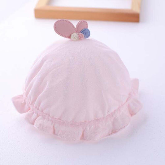 Pink Cute Baby Winter Fall Hat Infant Girls Boys Bucket Hat Cotton Baby Hat,0-3 Months