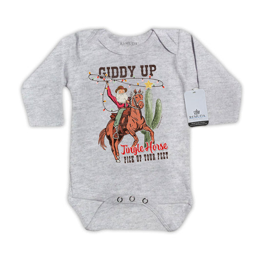 Giddy Up Jingle Horse - Christmas Infant One Piece Western Romper