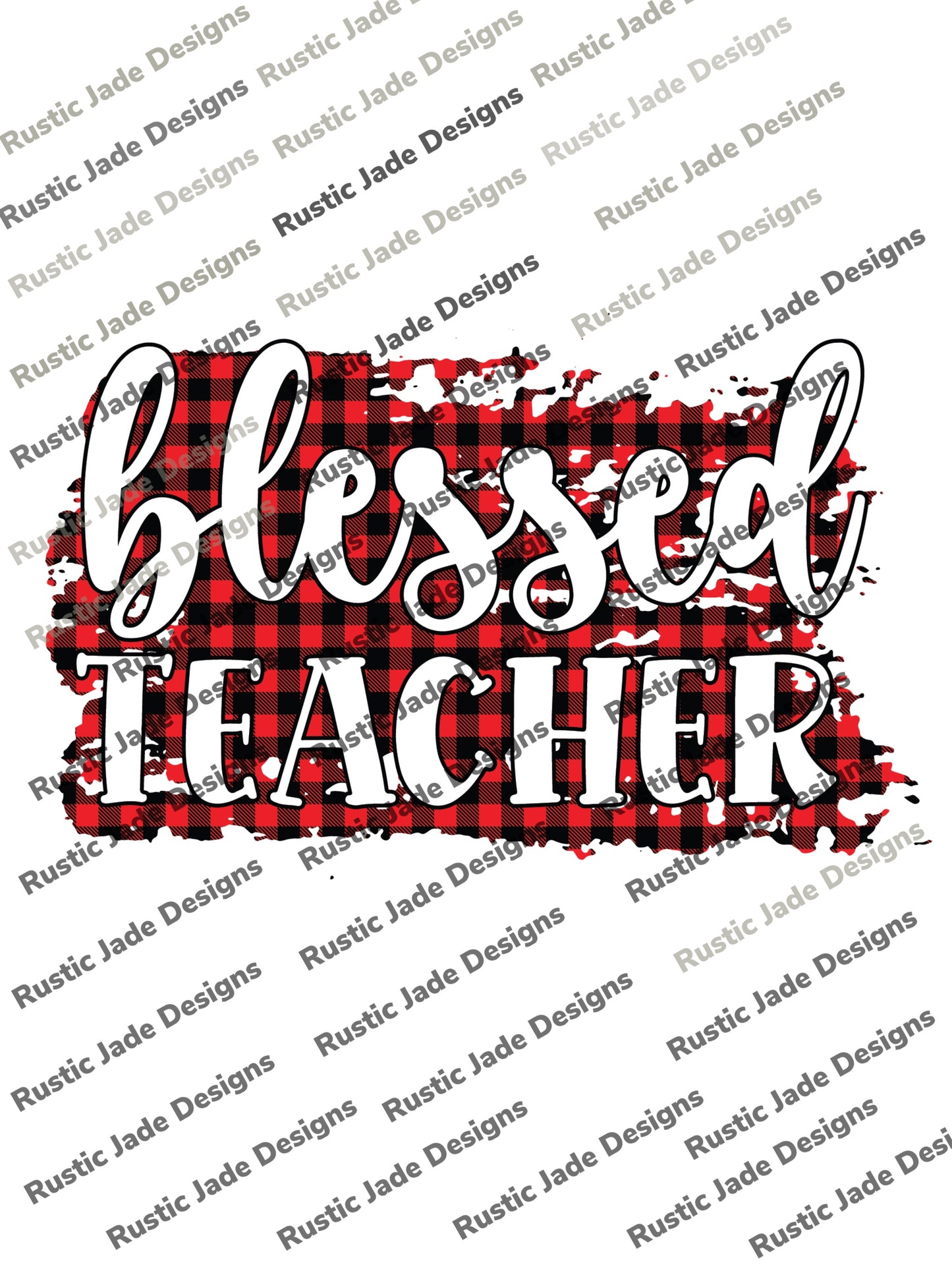 Blessed Teacher plaid sublimation transfer Paper