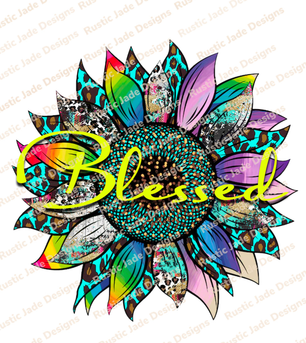 Blessed sunflower sublimation transfer Paper