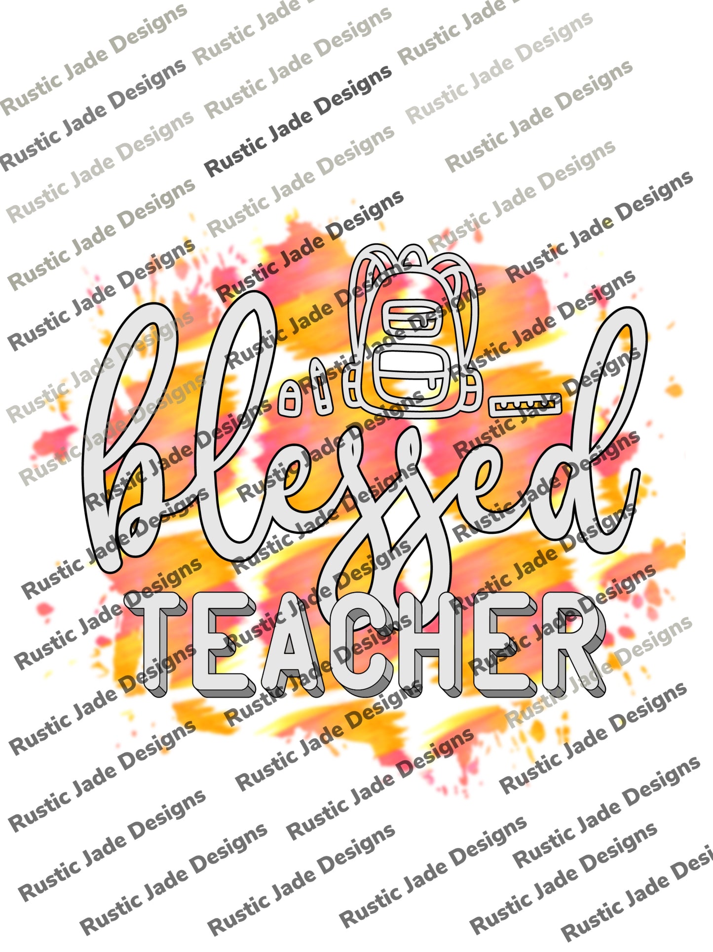 Blessed Teacher sublimation transfer Paper