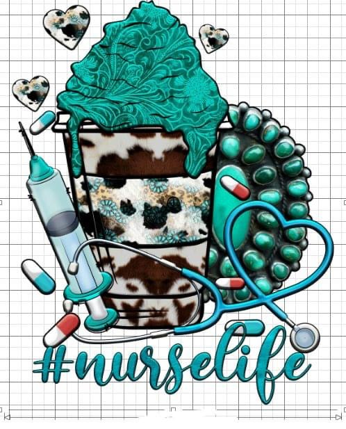 Nurse life sublimation transfer paper
