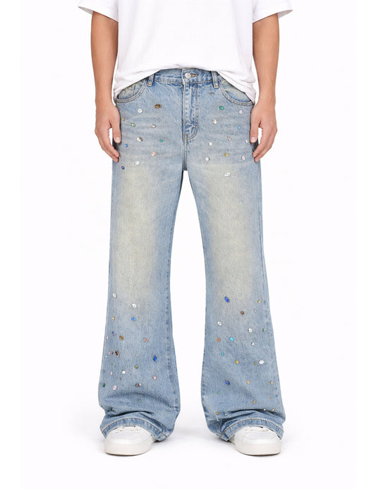 AZUL COLORED GEMSTONE DENIM