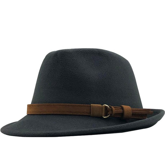 New Casual Women Men Fedora Hat For Winter Autumn Women's Vintage Hat With Belt Buckle For Men Home Party Daily Clothing Accessories Elegant Men Hat