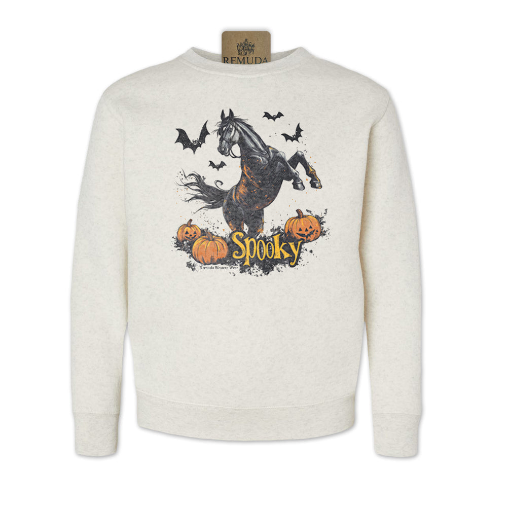 Spooky - Western Horse Youth Halloween Sweatshirt