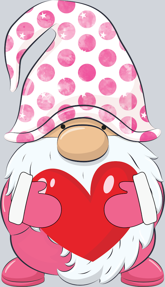 Gnome Pink Dots - STK02322 (DTF Transfers)