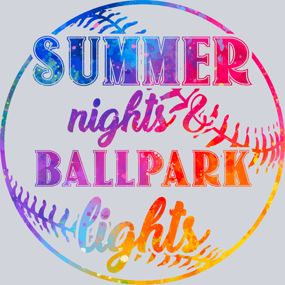 Summer Nights Ballpark Lights - STK05865 (DTF Transfers)