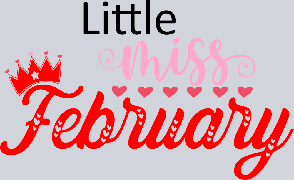 Little Miss February - STK03632 (DTF Transfers)