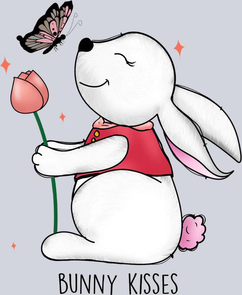 Bunny Kisses Butterfly - STK07261 (DTF Transfers)