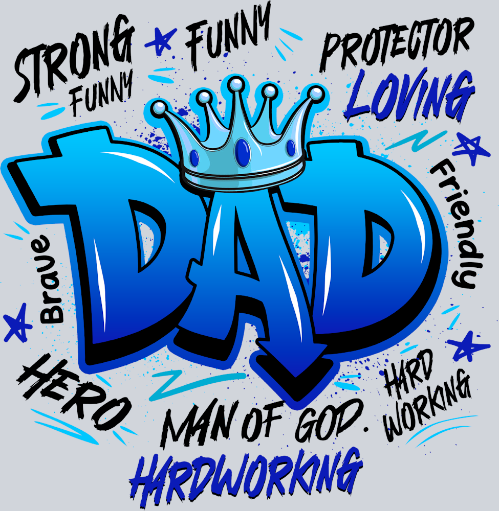 Dad Crown - Black - STK01572 (DTF Transfers)