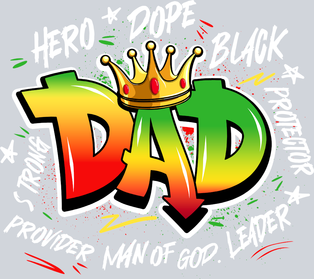 Dad Crown - Red White And Green - STK01576 (DTF Transfers)