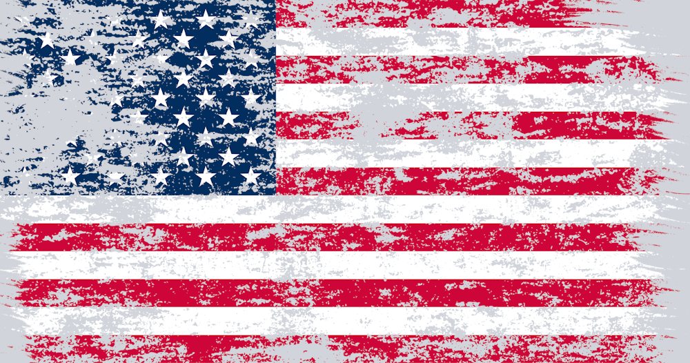 USA Flag Grunge - STK06251 (DTF Transfers)
