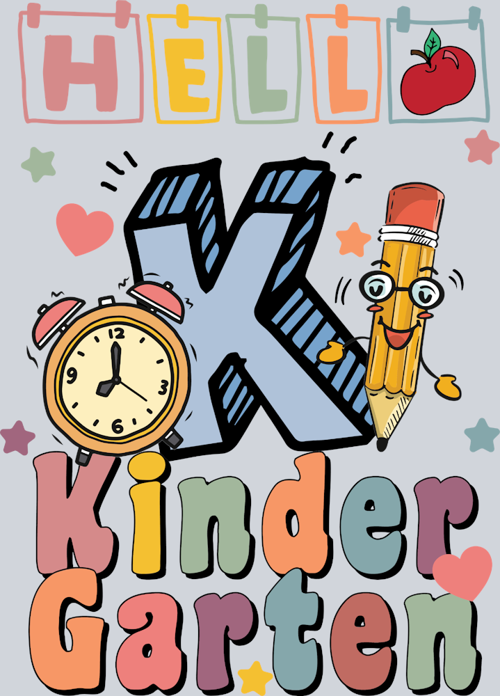 Hello K Kindergarten - STK02700 (DTF Transfers)