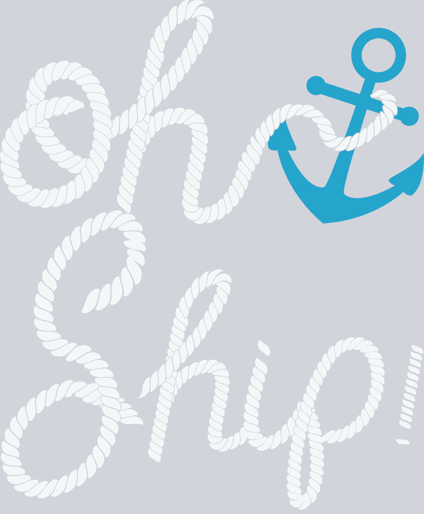 Oh Ship White And Blue - STK04581 (DTF Transfers)