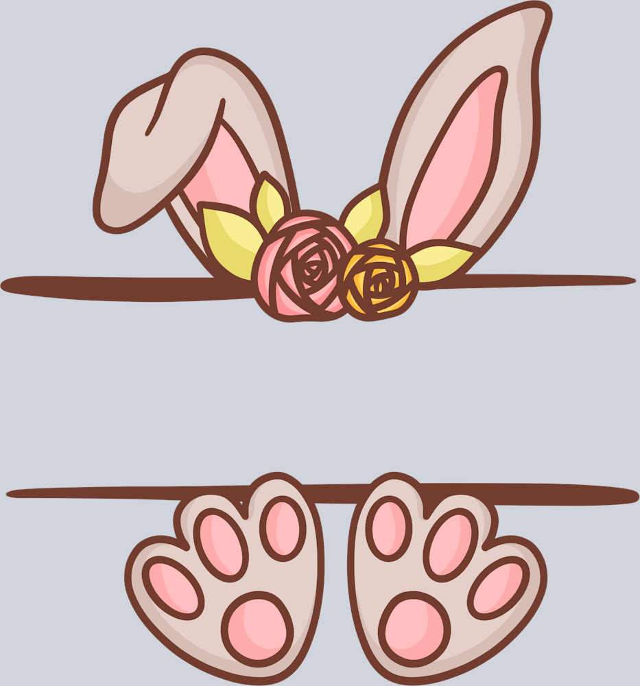 Easter Bunny Name Plate 3 - STK06972 (DTF Transfers)