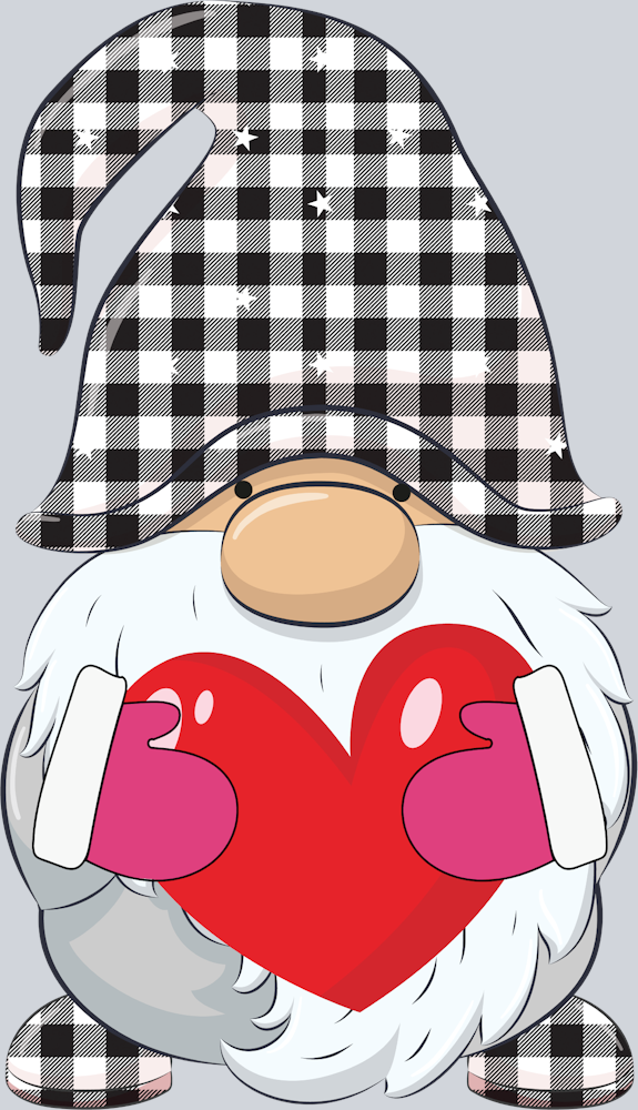 Gnome White Plaid - STK02341 (DTF Transfers)