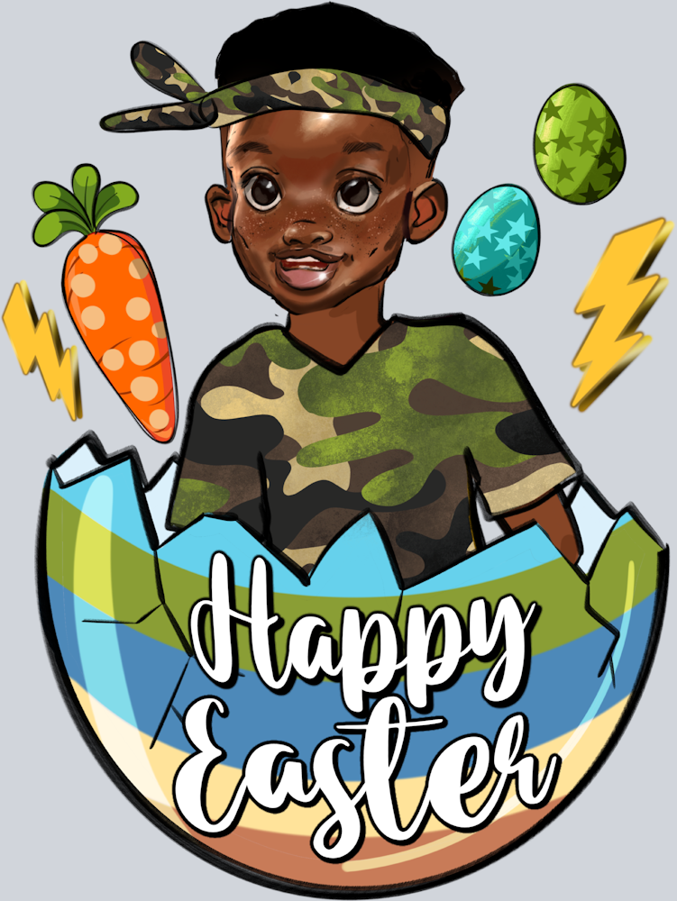 Happy Easter Egg Little Boy - STK02536 (DTF Transfers)
