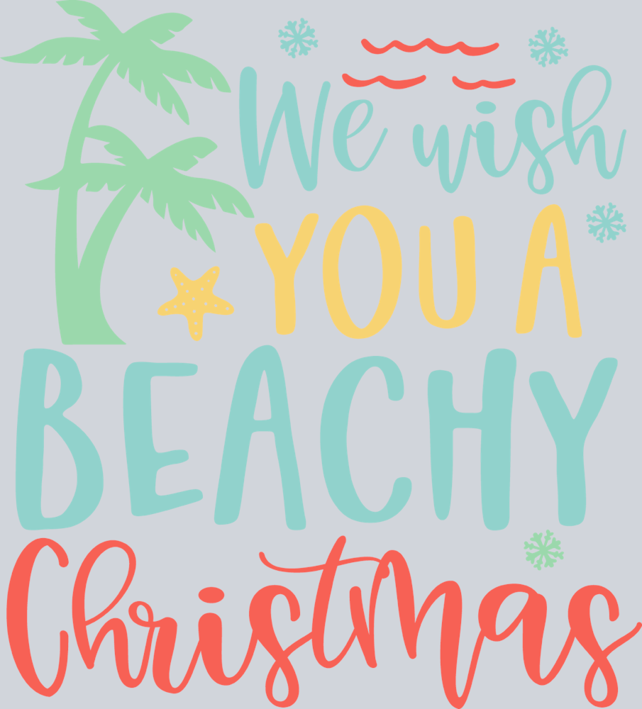We Wish You A Beachy Christmas - STK06398 (DTF Transfers)