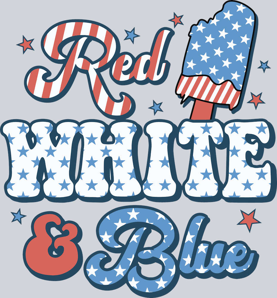 Red White And Blue Ice Cream - STK05150 (DTF Transfers)