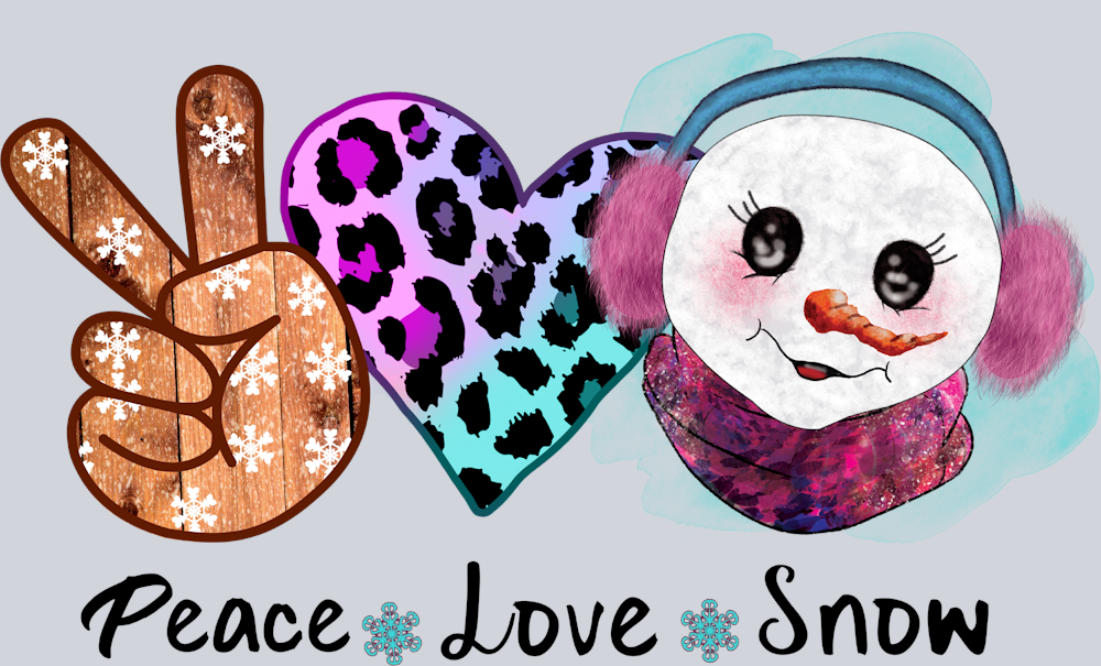 Peace Love Snow - STK04792 (DTF Transfers)