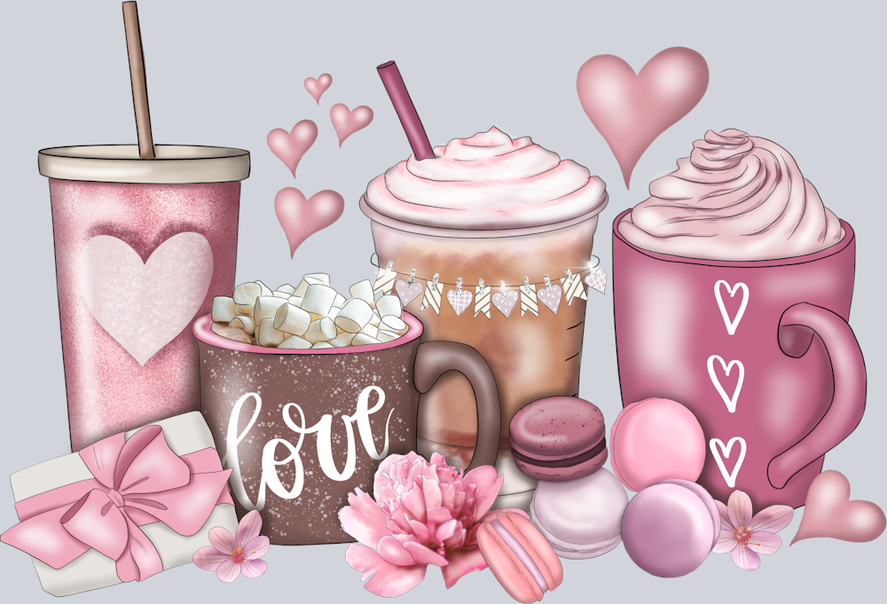 Coffee Pink Valentine - STK01414 (DTF Transfers)